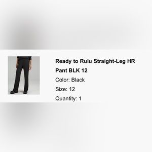 Ready to Rulu Straight Leg High Rise Pant 12